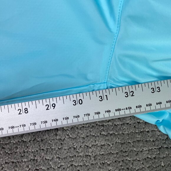 NWOT Vintage Y2K Adidas Windbreaker Track Pants Women's Large Semi Blue Burst - Picture 16 of 16